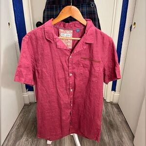 Tenth & Ocean 100% Linen Button-Down Shirt Size L